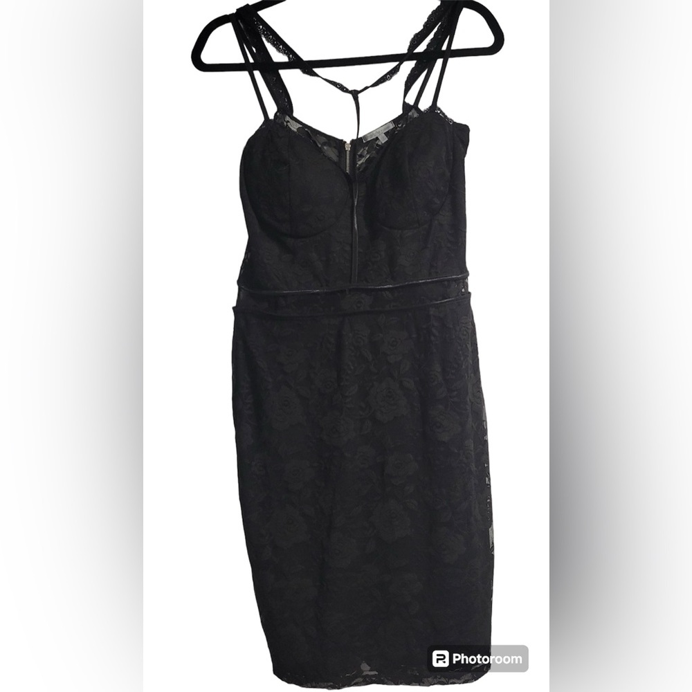 Charlotte Russe Black Lace BodyCon Dress - Picture 1 of 5